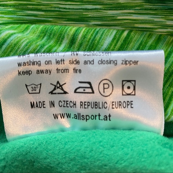 Allsport of Austria Full Zip Athletic Jacket w Fleece Accents MEASUREMENTS - Picture 11 of 11